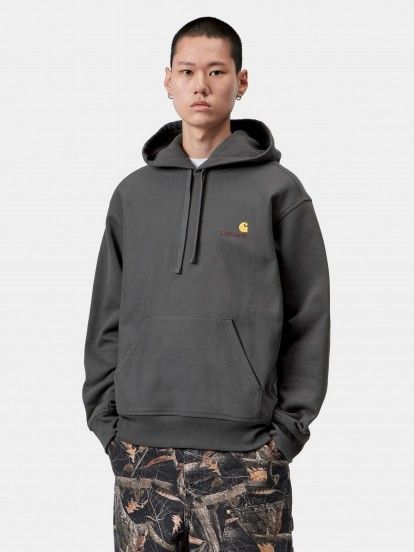 Carhartt WIP American Script Grey Hoodie