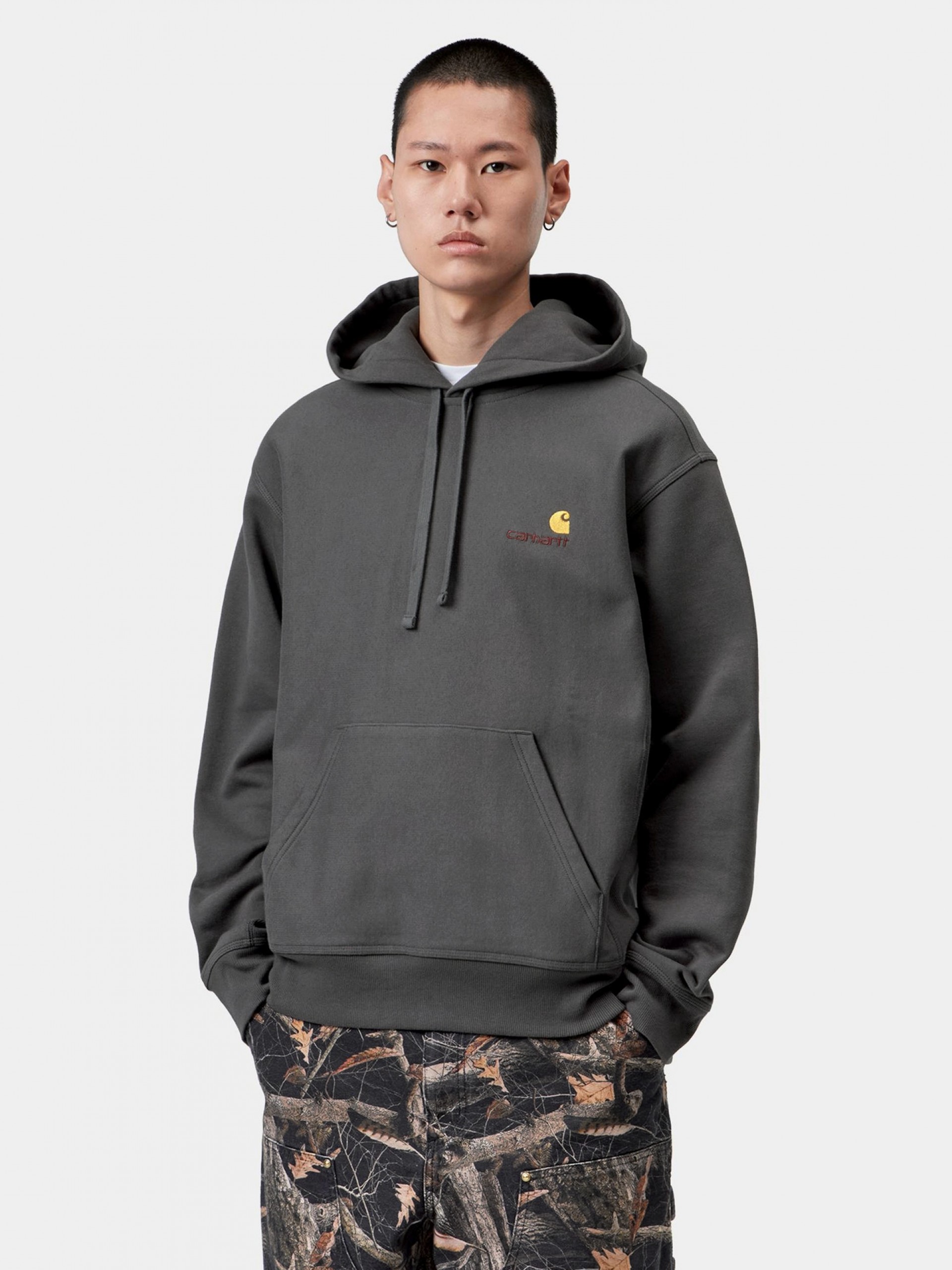 Carhartt WIP American Script Grey Hoodie