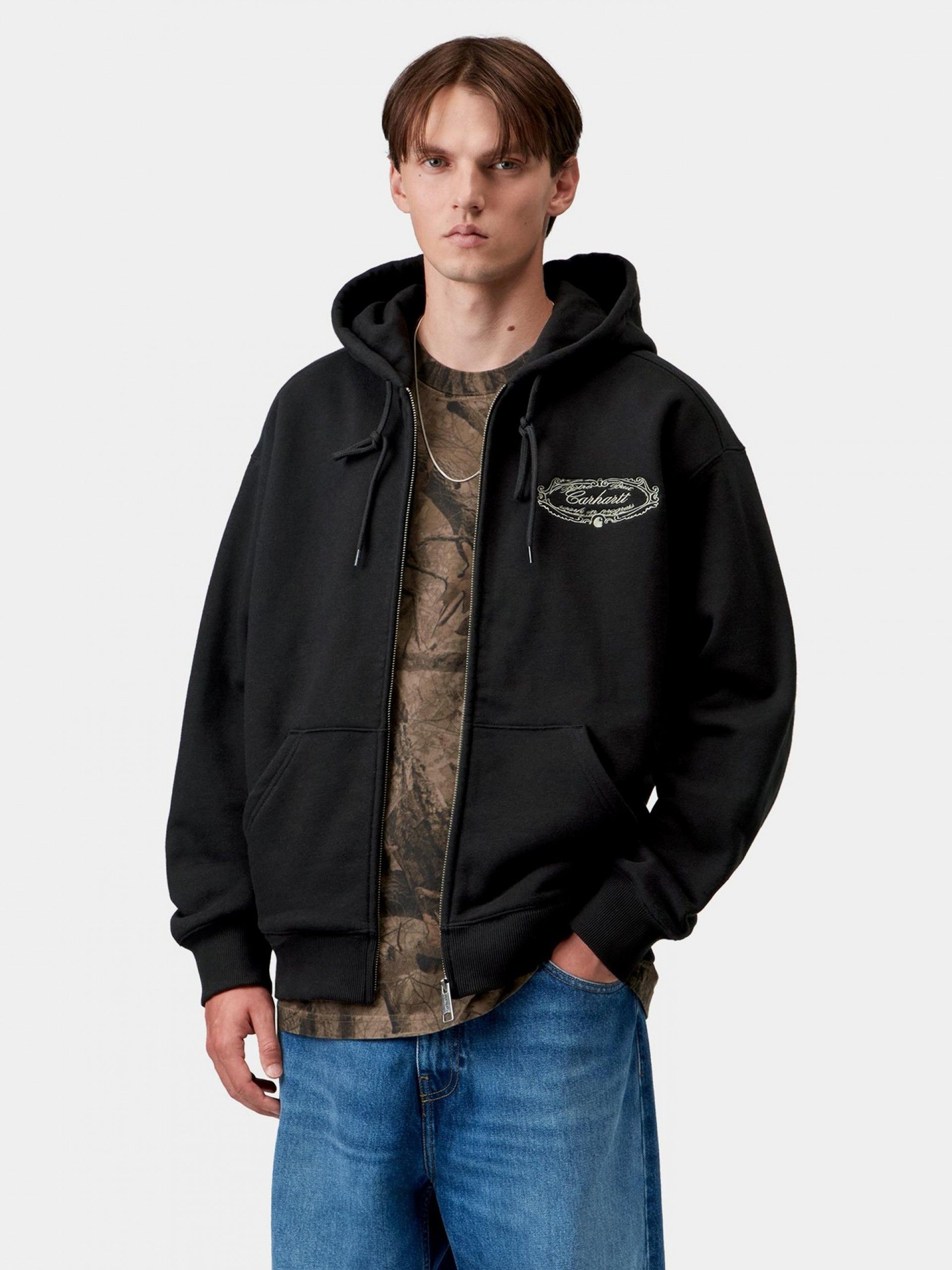 Casaco com Capuz Carhartt WIP Chez Preto