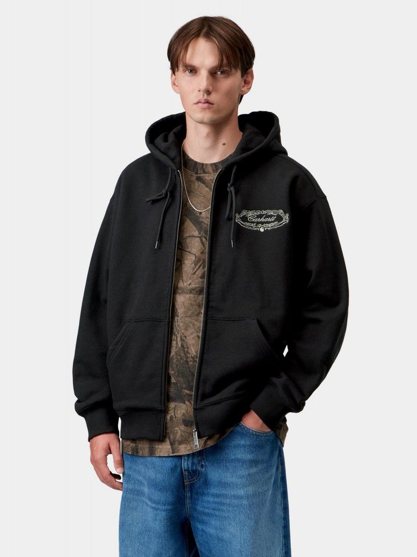 Casaco com Capuz Carhartt WIP Chez Preto Casaco com Capuz Carhartt WIP Chez Preto