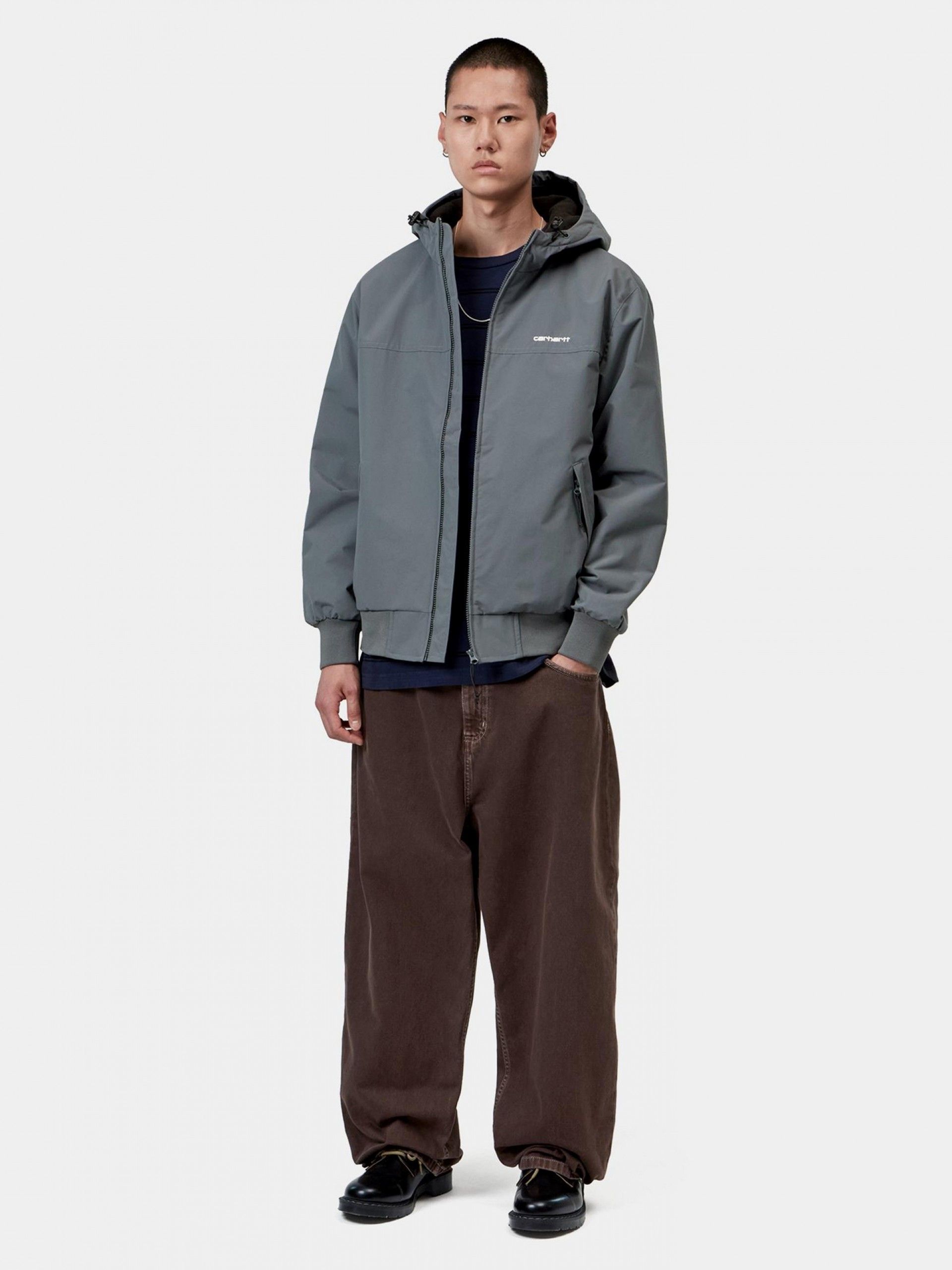 Carhartt WIP Sail Grey Hooded Jacket