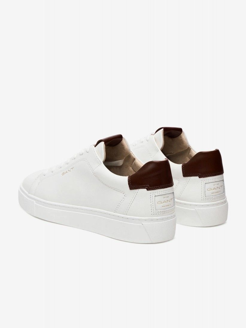 Gant Mc Julien Leather White and Brown Sneakers For Men