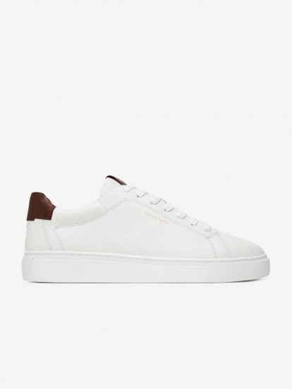 Gant Mc Julien Leather White and Brown Sneakers For Men