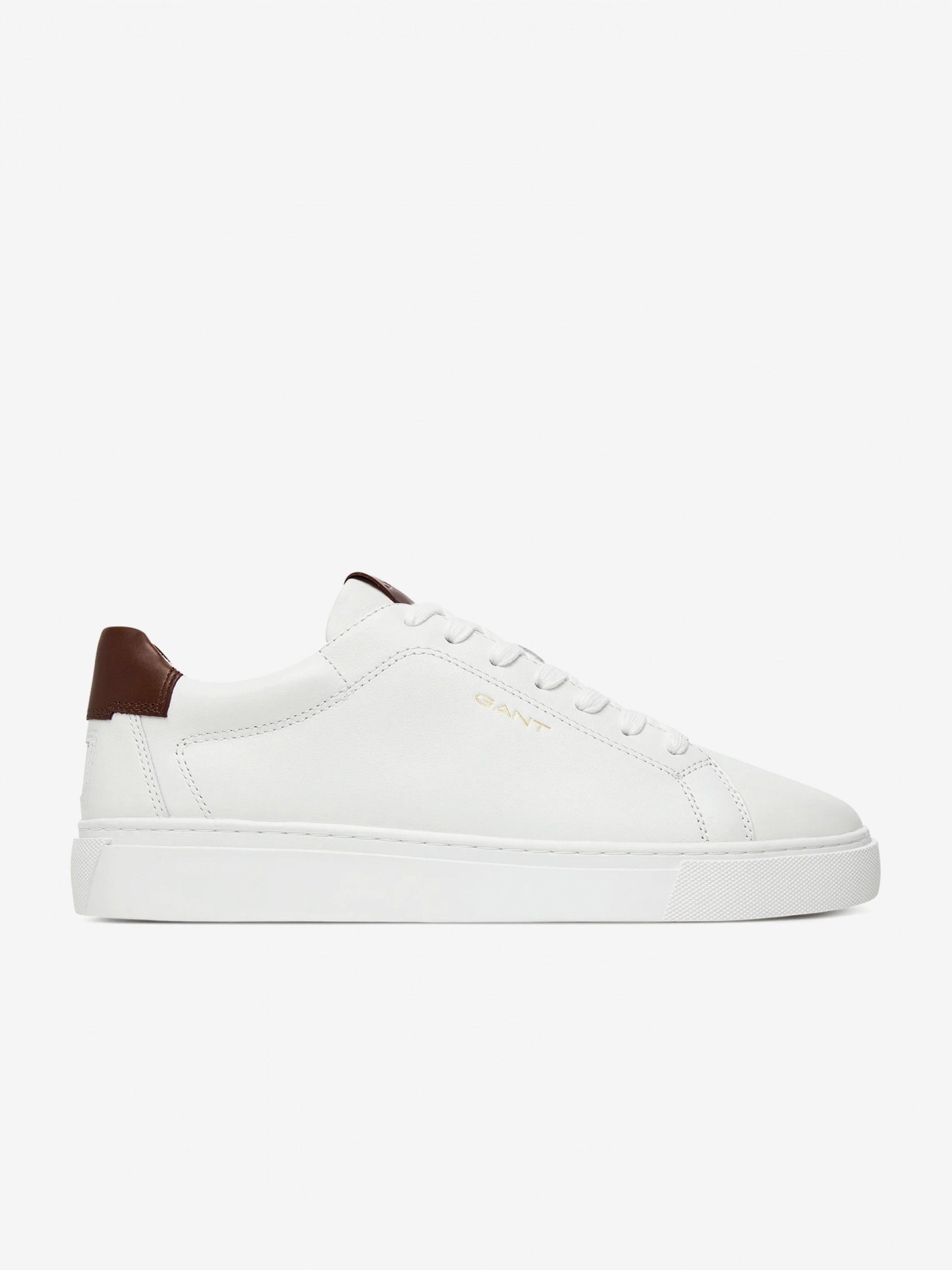 Gant Mc Julien Leather White and Brown Sneakers For Men