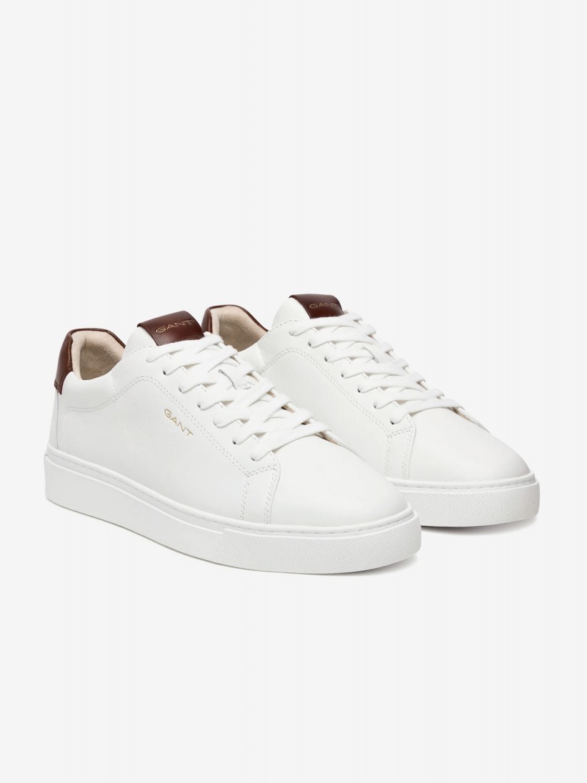 Gant Mc Julien Leather White and Brown Sneakers For Men