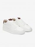 Gant Mc Julien Leather White and Brown Sneakers For Men