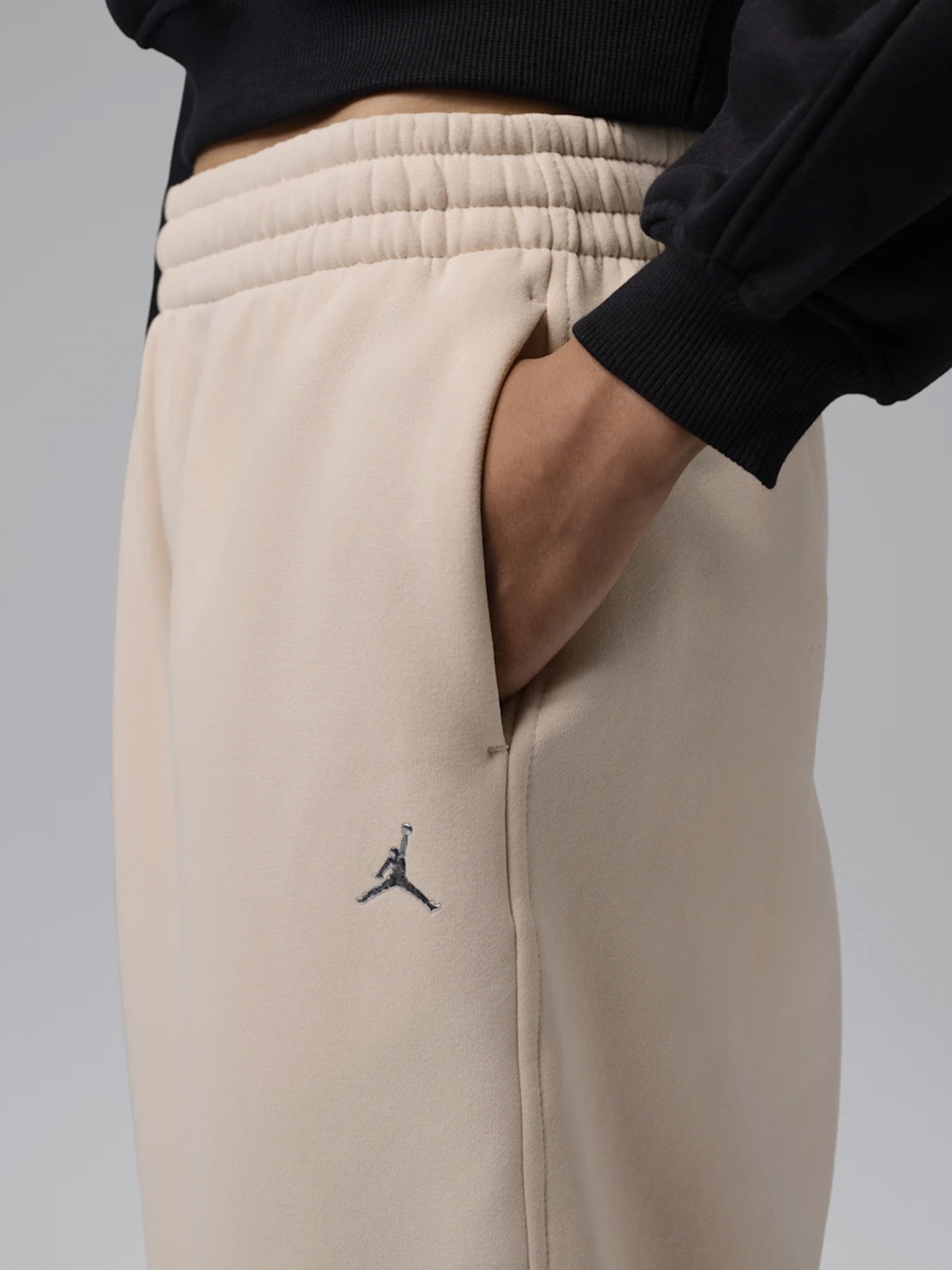 Nike Jordan Brooklyn Beige Trousers For Women