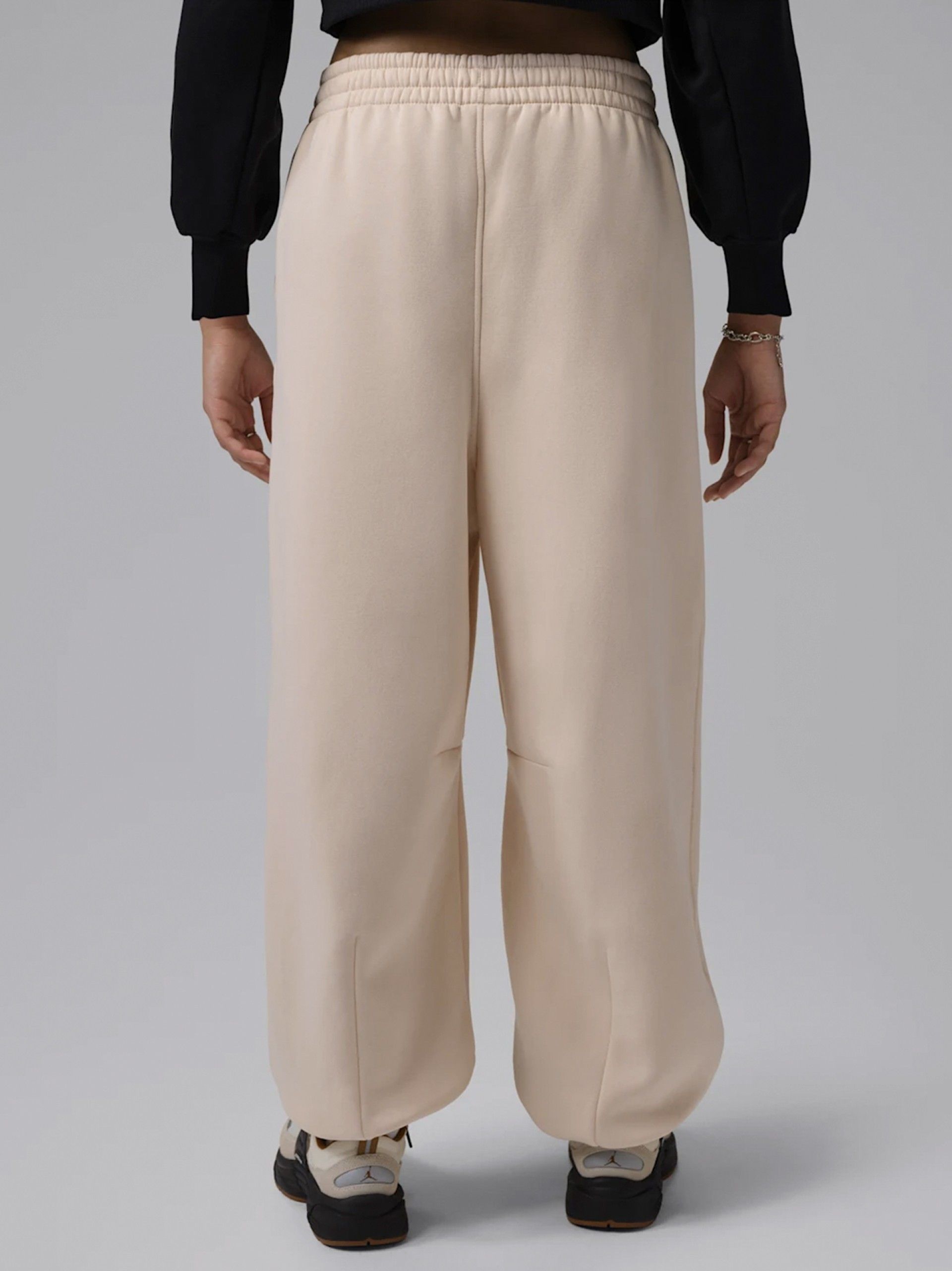 Nike Jordan Brooklyn Beige Trousers For Women