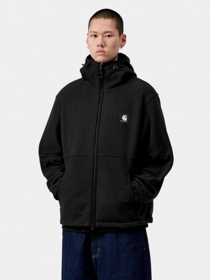 Casaco com Capuz Carhartt WIP Blevin Liner Polar Preto Casaco com Capuz Carhartt WIP Blevin Liner Polar Preto