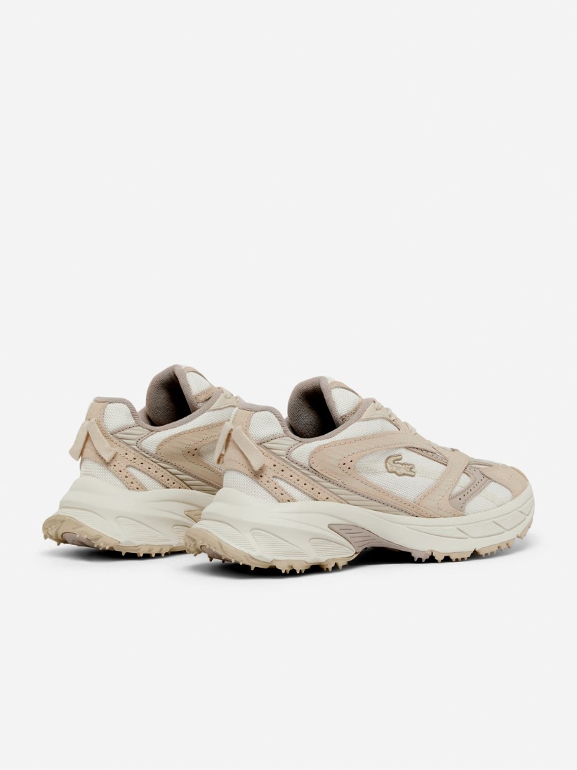Sapatilhas Lacoste L003 Neo Shot Bege e Rosa Para Mulher