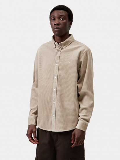 Camisa Carhartt WIP Madison Cord Bombazina Bege