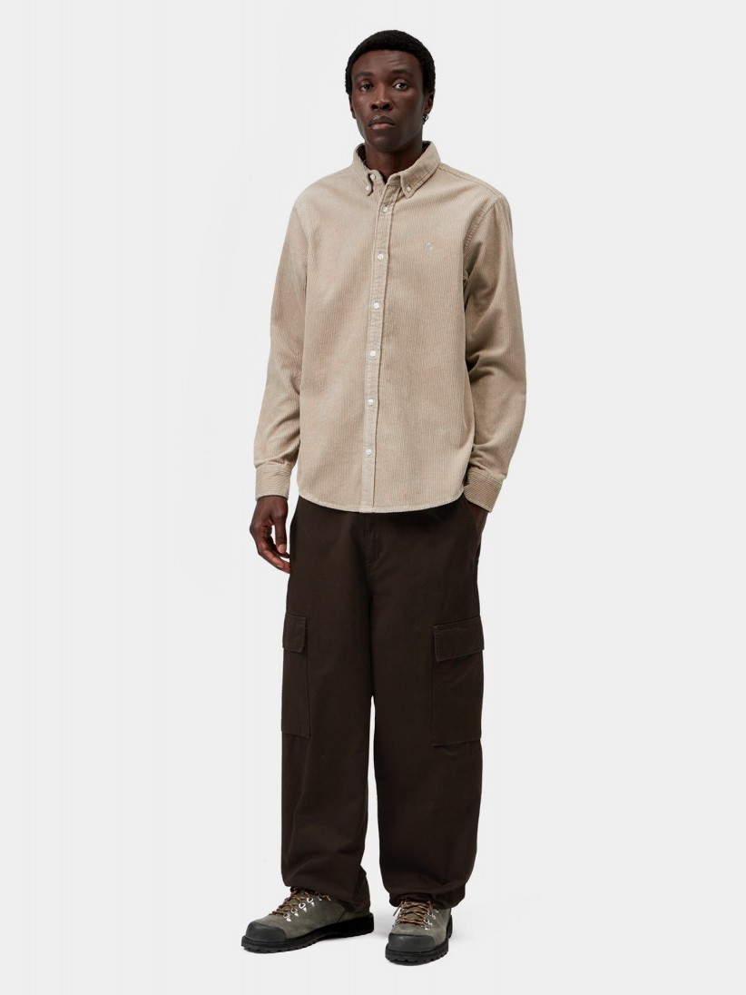 Camisa Carhartt WIP Madison Cord Bombazina Bege