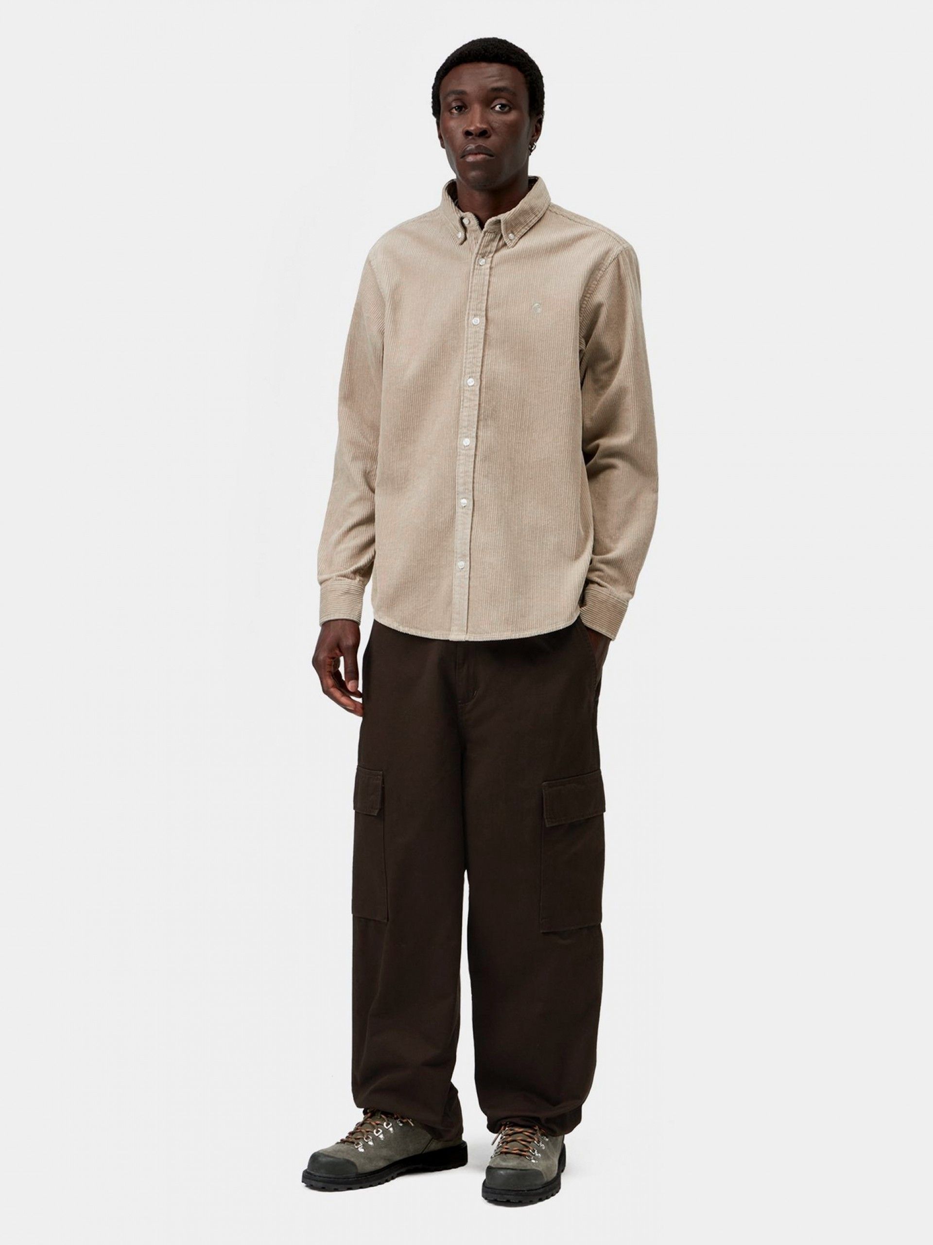 Carhartt WIP Madison Corduroy Beige Shirt