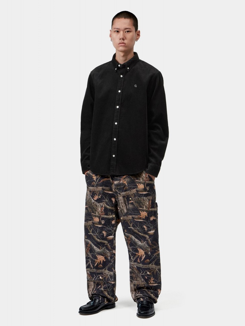 Camisa Carhartt WIP Madison Cord Bombazina Preta