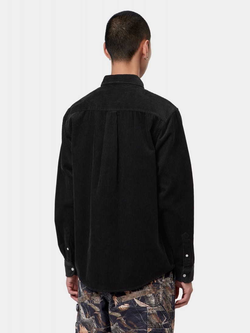 Camisa Carhartt WIP Madison Cord Bombazina Preta