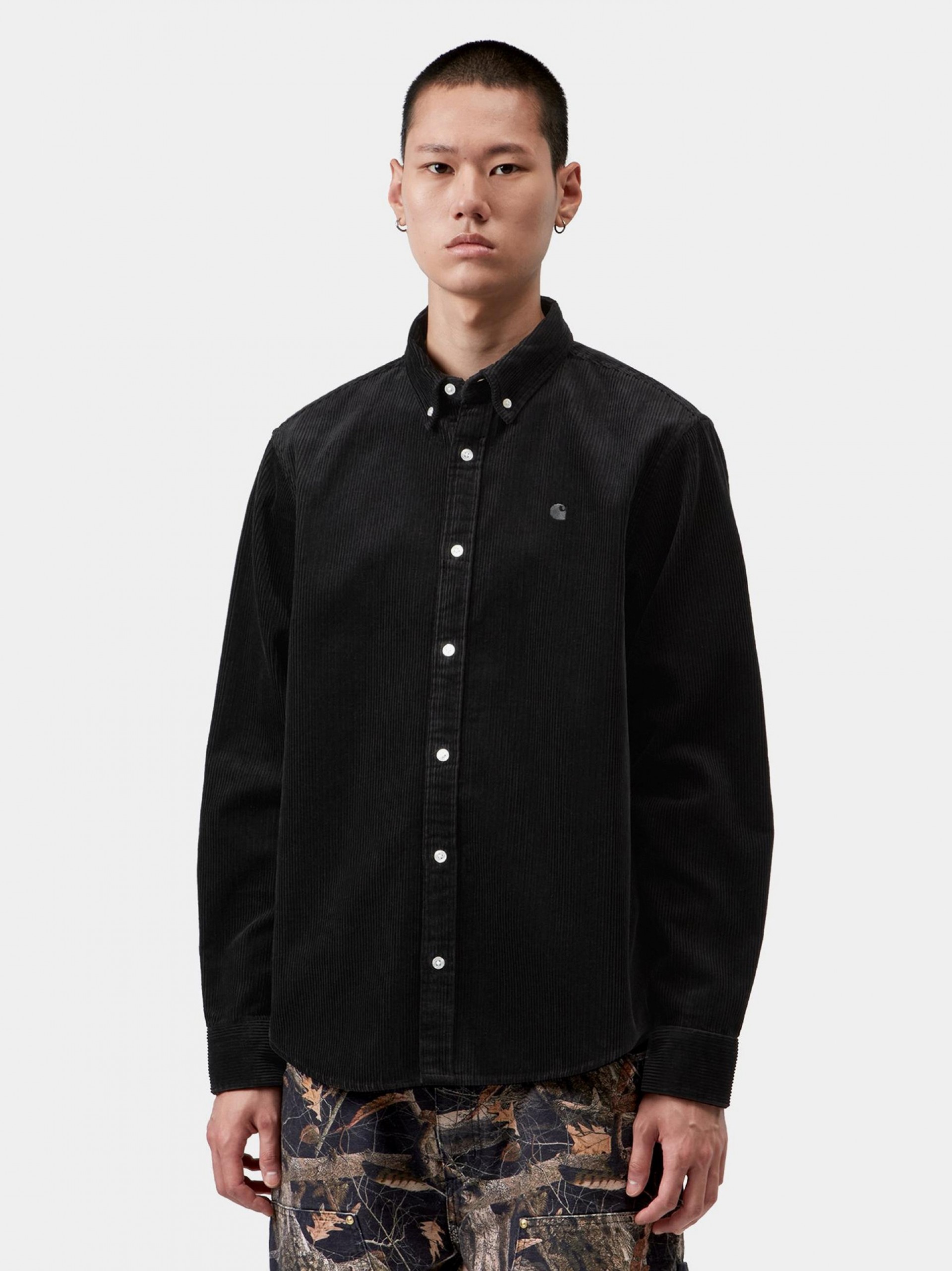 Carhartt WIP Madison Corduroy Black Shirt