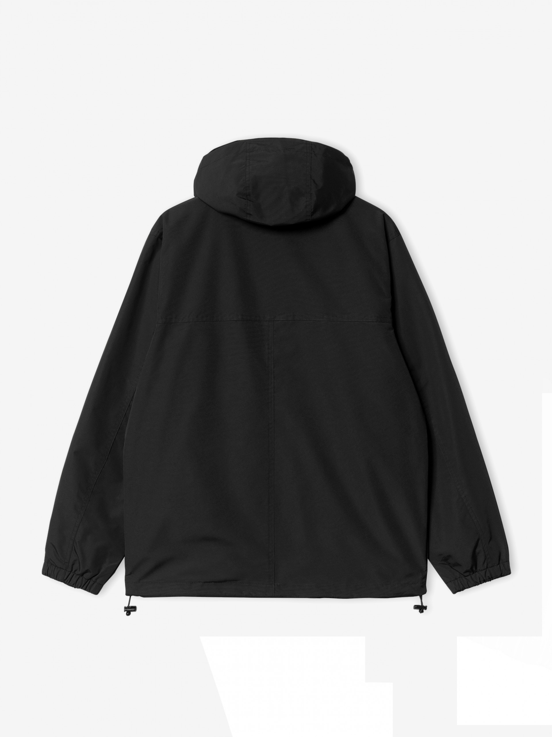 Carhartt WIP Pullover Black Hooded Windbreaker Jacket (Winter)