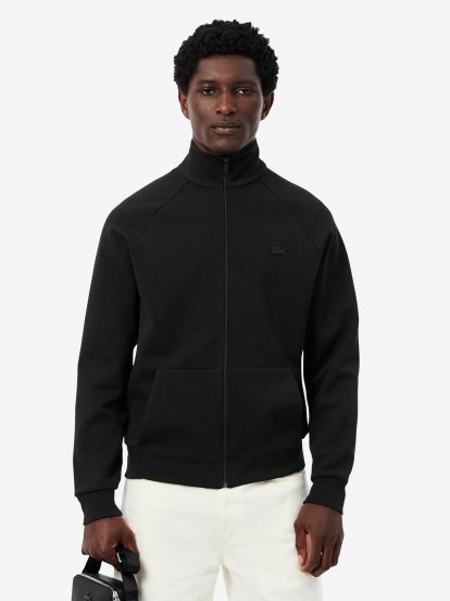 Casaco Lacoste Commuter em Jersey de Dupla Face Preto