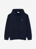 Chaqueta con Capucha Lacoste Zipped Fleece Azul Chaqueta con Capucha Lacoste Zipped Fleece Azul