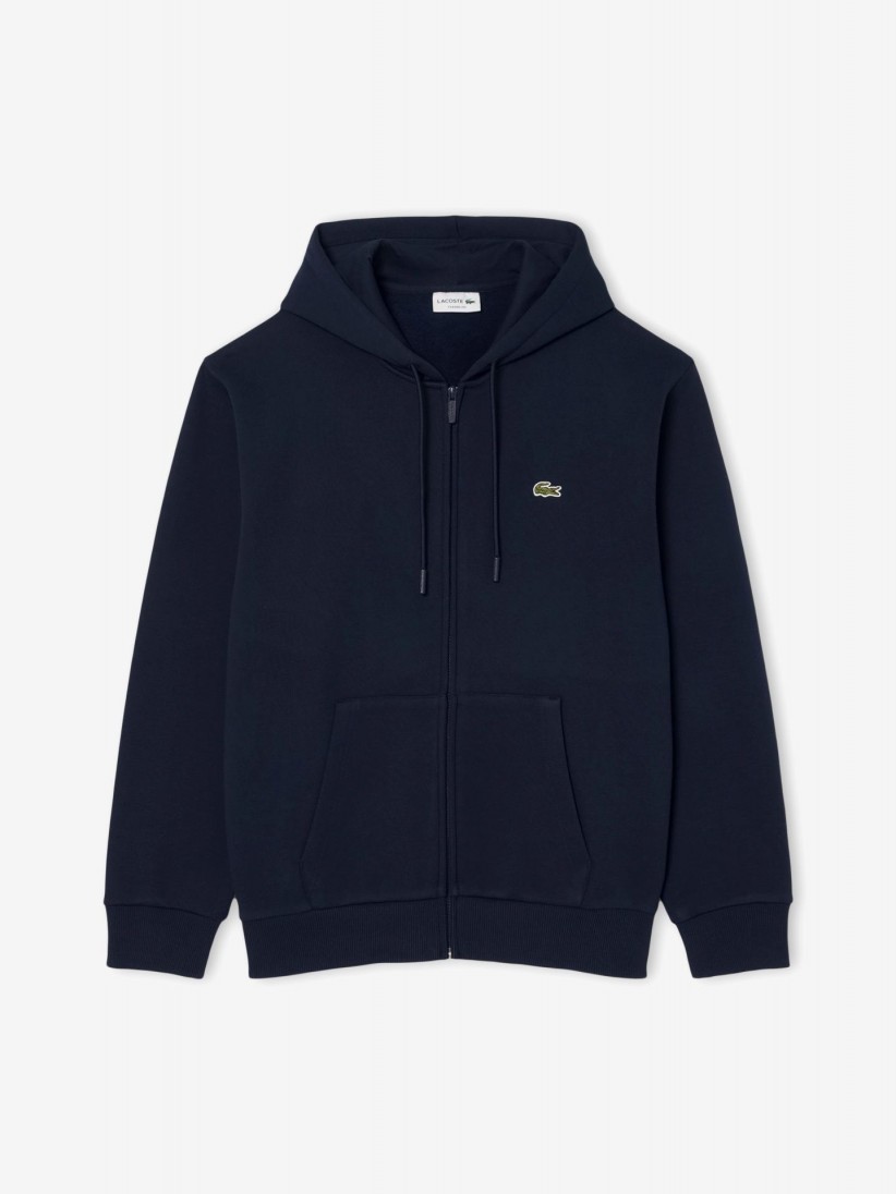Chaqueta con Capucha Lacoste Zipped Fleece Azul Chaqueta con Capucha Lacoste Zipped Fleece Azul