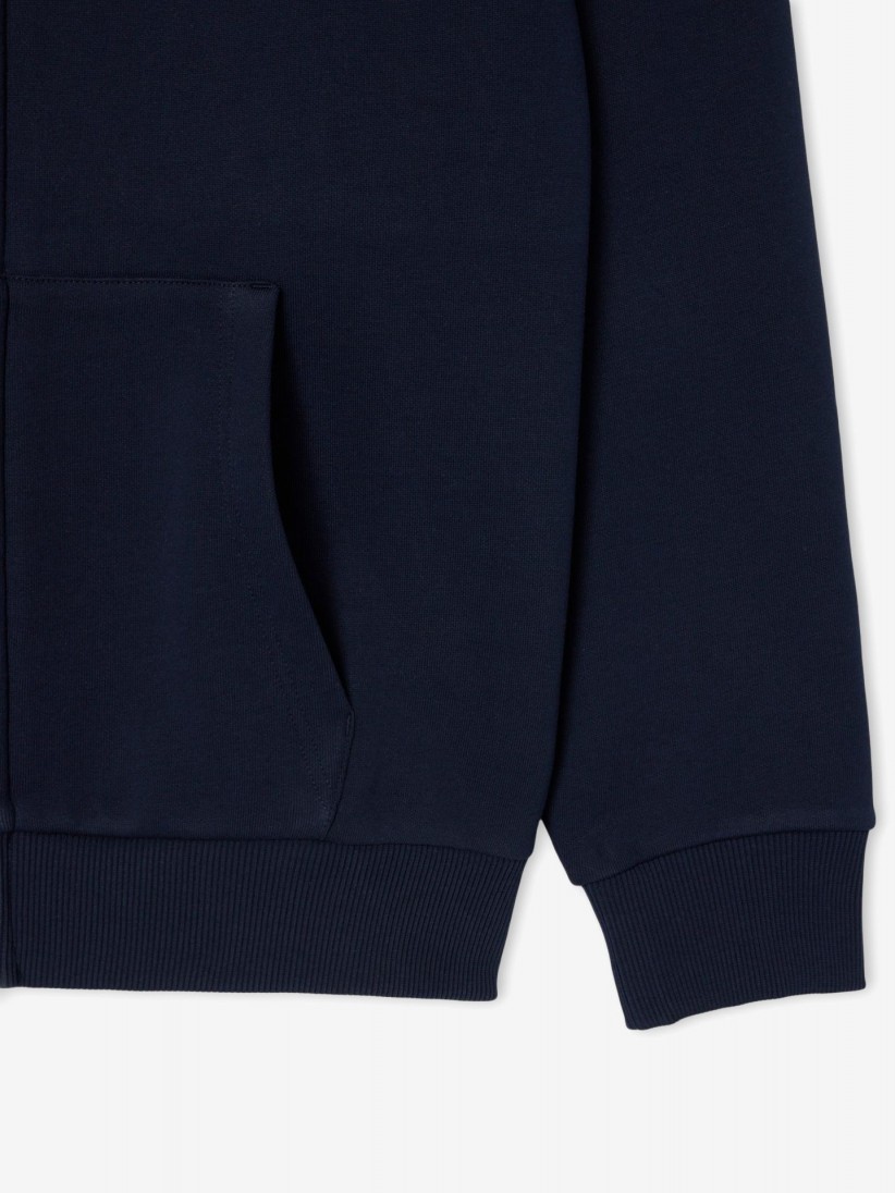 Chaqueta con Capucha Lacoste Zipped Fleece Azul Chaqueta con Capucha Lacoste Zipped Fleece Azul