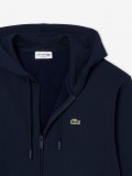 Chaqueta con Capucha Lacoste Zipped Fleece Azul Chaqueta con Capucha Lacoste Zipped Fleece Azul