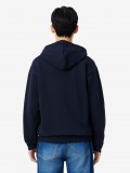 Chaqueta con Capucha Lacoste Zipped Fleece Azul Chaqueta con Capucha Lacoste Zipped Fleece Azul