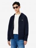 Chaqueta con Capucha Lacoste Zipped Fleece Azul Chaqueta con Capucha Lacoste Zipped Fleece Azul