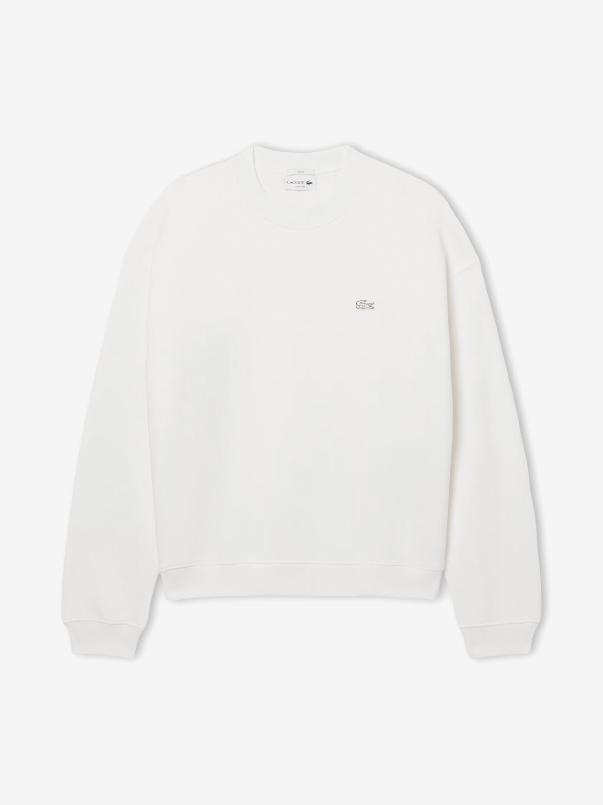 Camisola Lacoste de Velo Grosso Loose Fit Branca