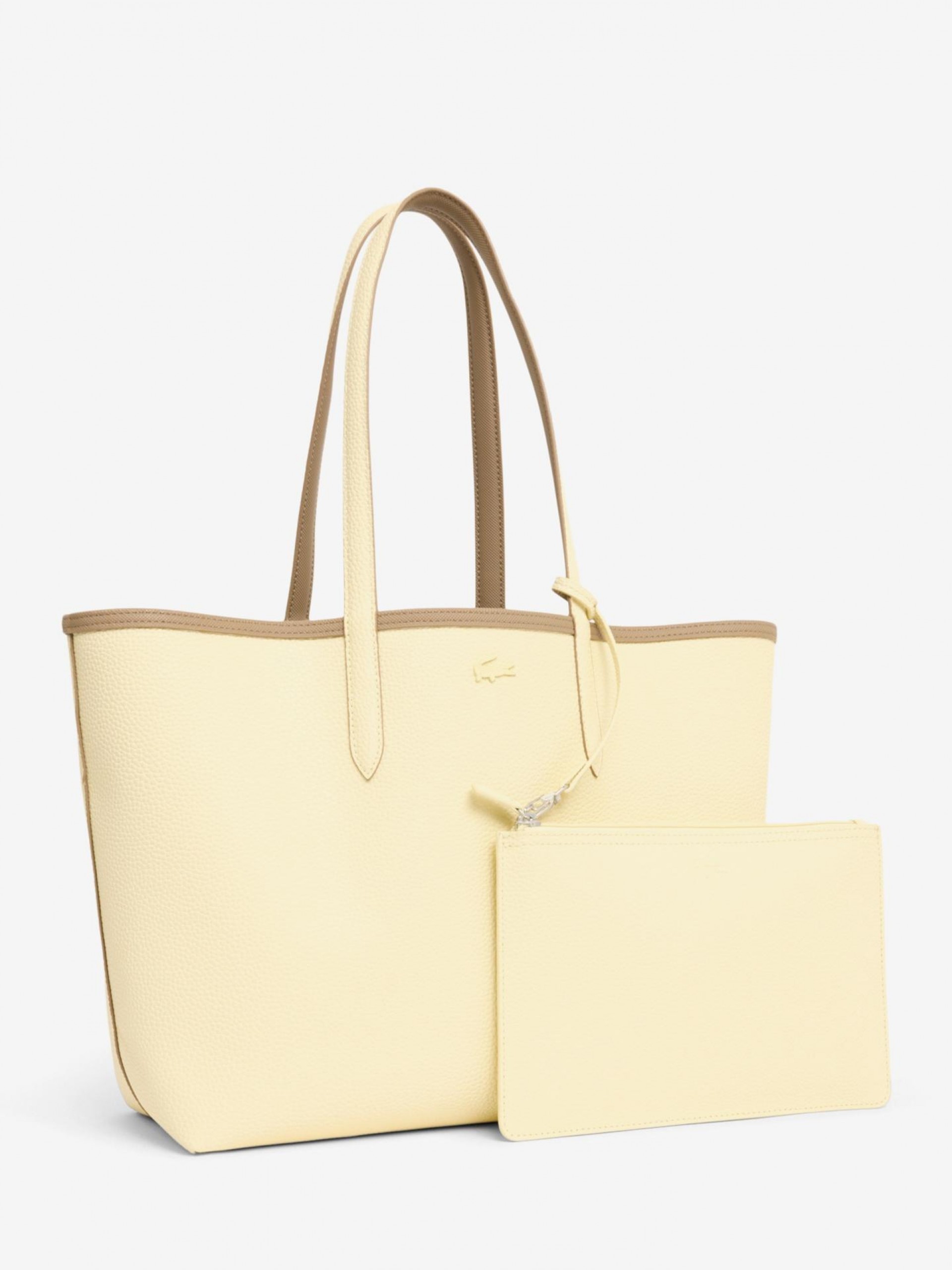 Mala Grande Lacoste Anna Bege Reversível com Bolsa