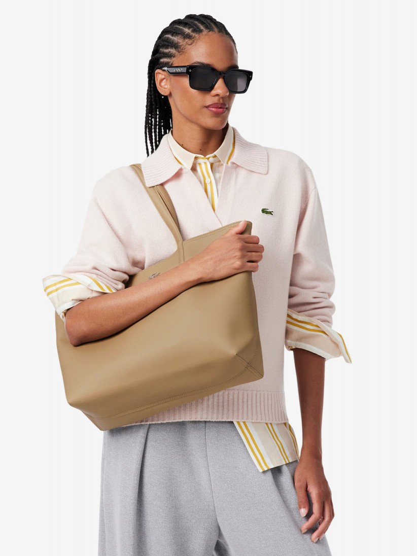 Mala Grande Lacoste Anna Bege Revers�vel com Bolsa