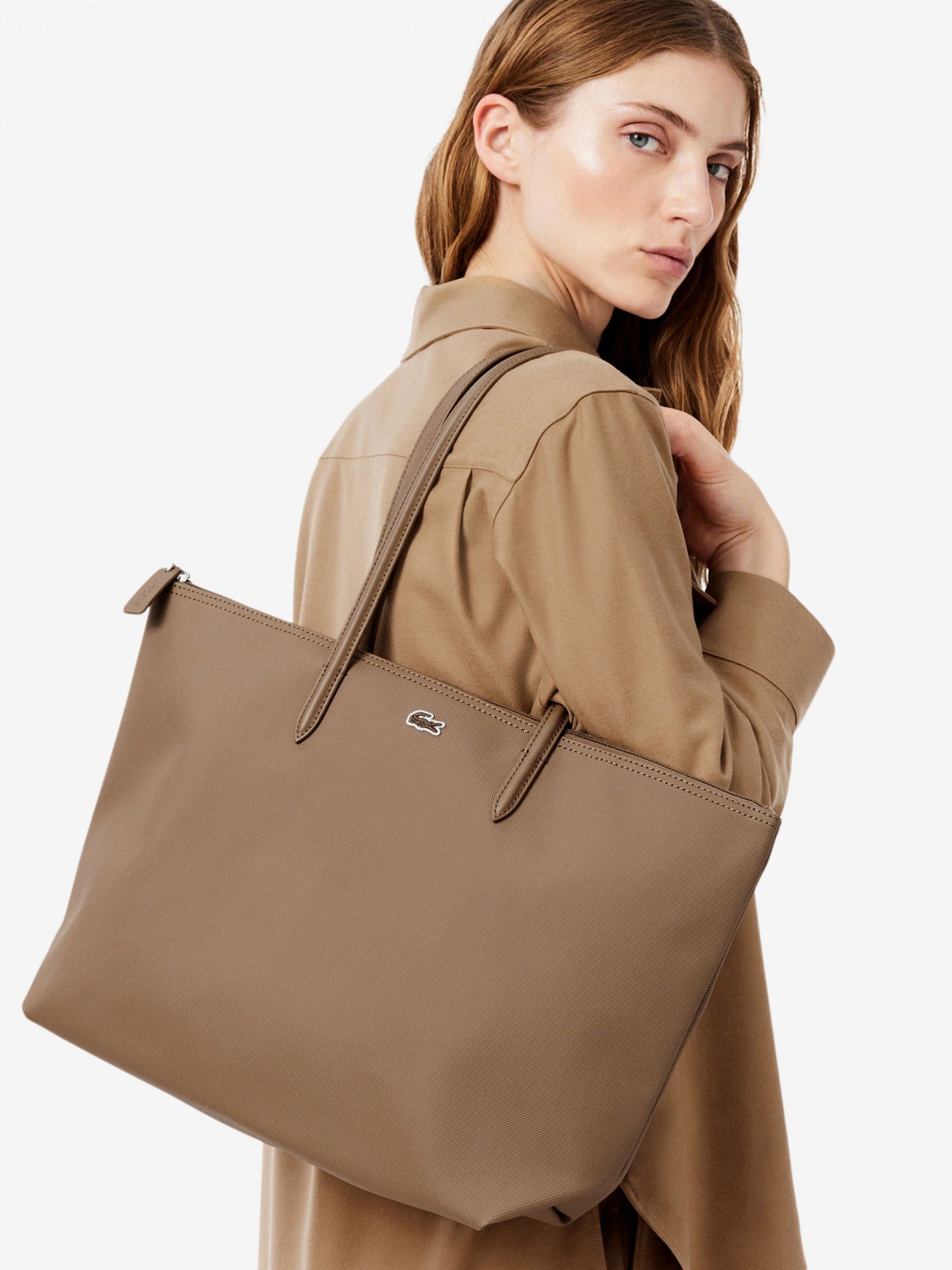 Lacoste L.12.12 Concept Brown Tote
