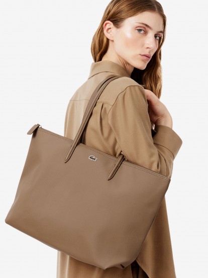 Bolso Tote Lacoste L.12.12 Concept Marrón Bolso Tote Lacoste L.12.12 Concept Marrón
