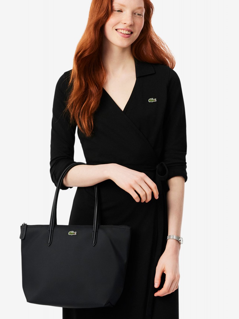 Mala Pequena Lacoste L.12.12 Concept Preta Mala Pequena Lacoste L.12.12 Concept Preta