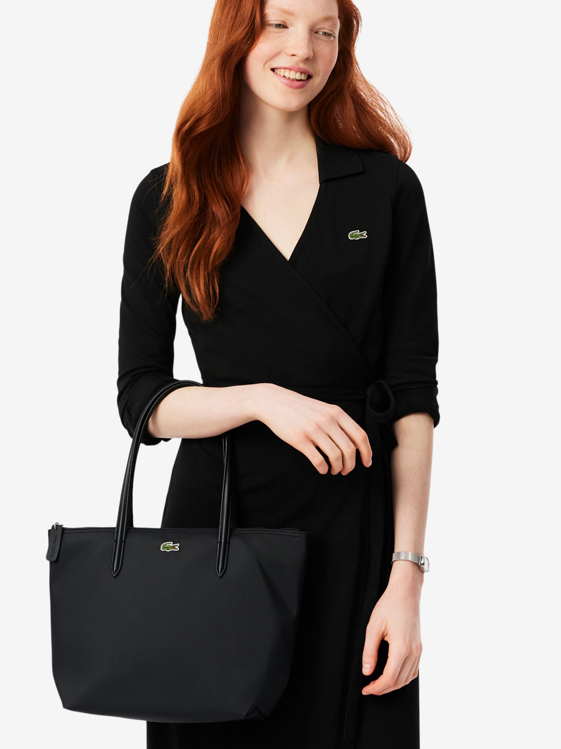 Mala Pequena Lacoste L.12.12 Concept Preta