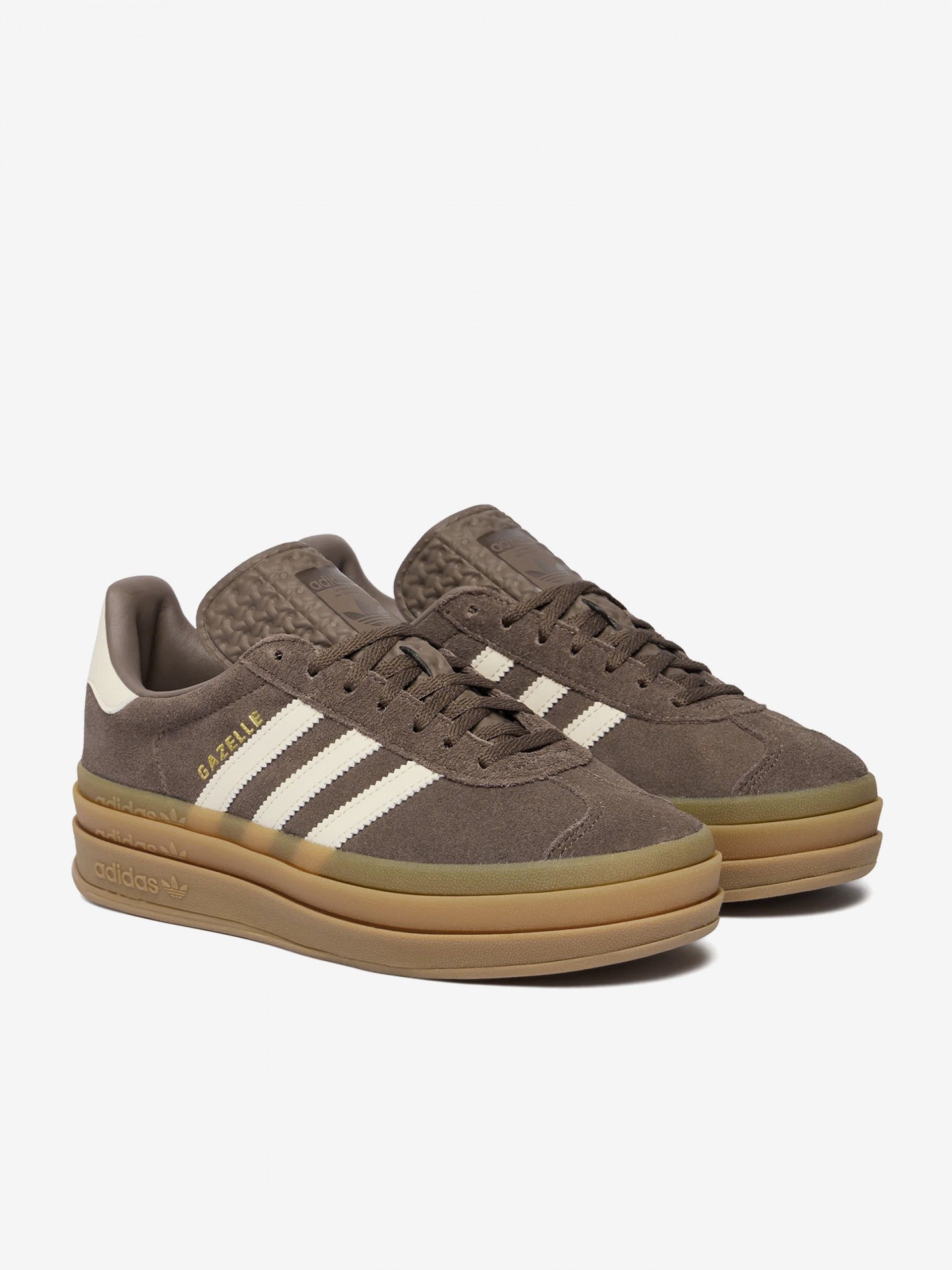Zapatillas Adidas Gazelle Bold J Marrones De Gamuza