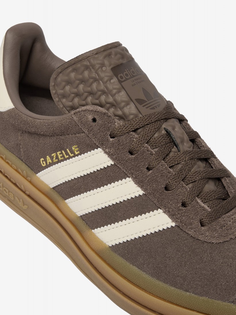 Sapatilhas Adidas Gazelle Bold J Castanhas Em Camur�a