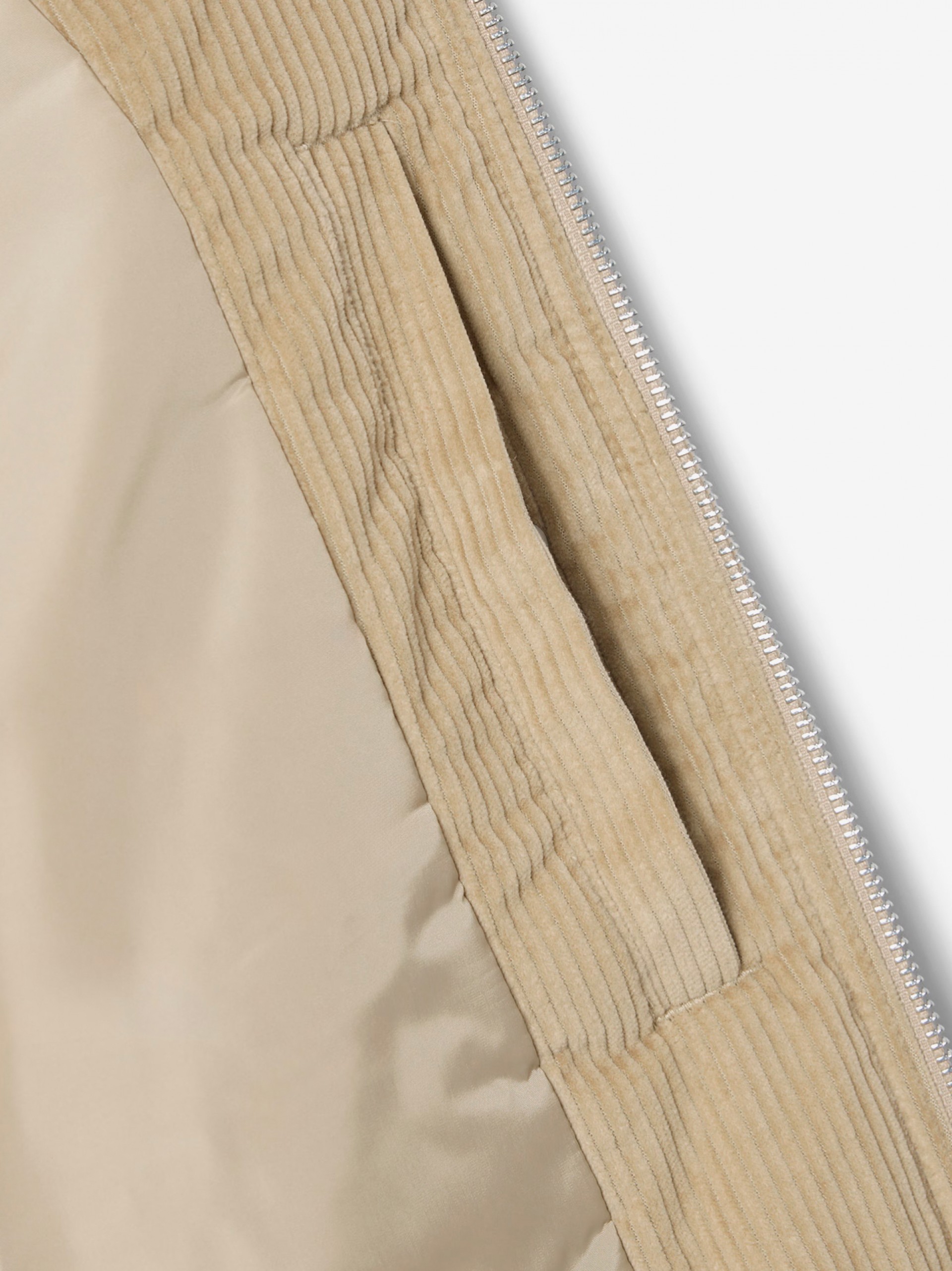 Casaco Lacoste Bomber Acolchoado de Bombazina Bege