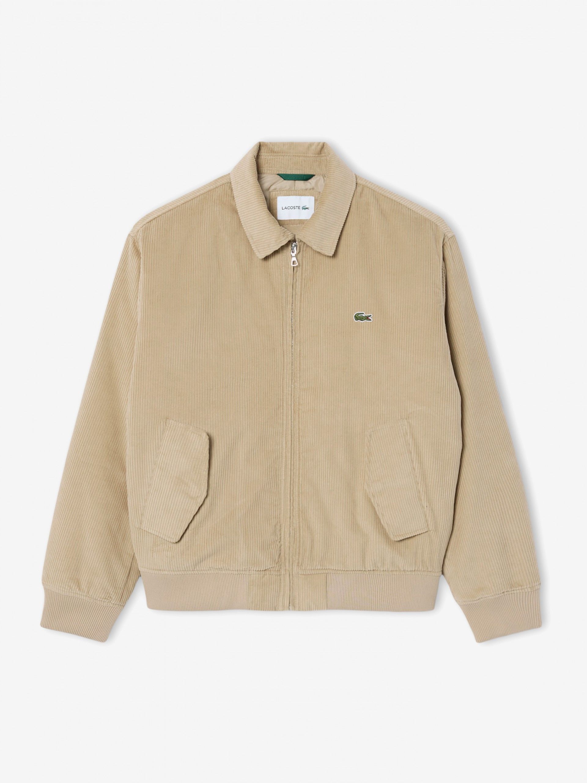 Casaco Lacoste Bomber Acolchoado de Bombazina Bege