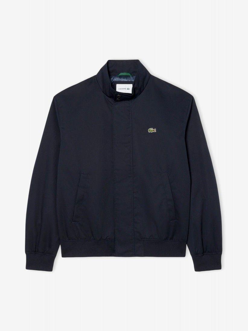 Casaco Lacoste Harrington em Sarja Impermeável Azul Casaco Lacoste Harrington em Sarja Impermeável Azul