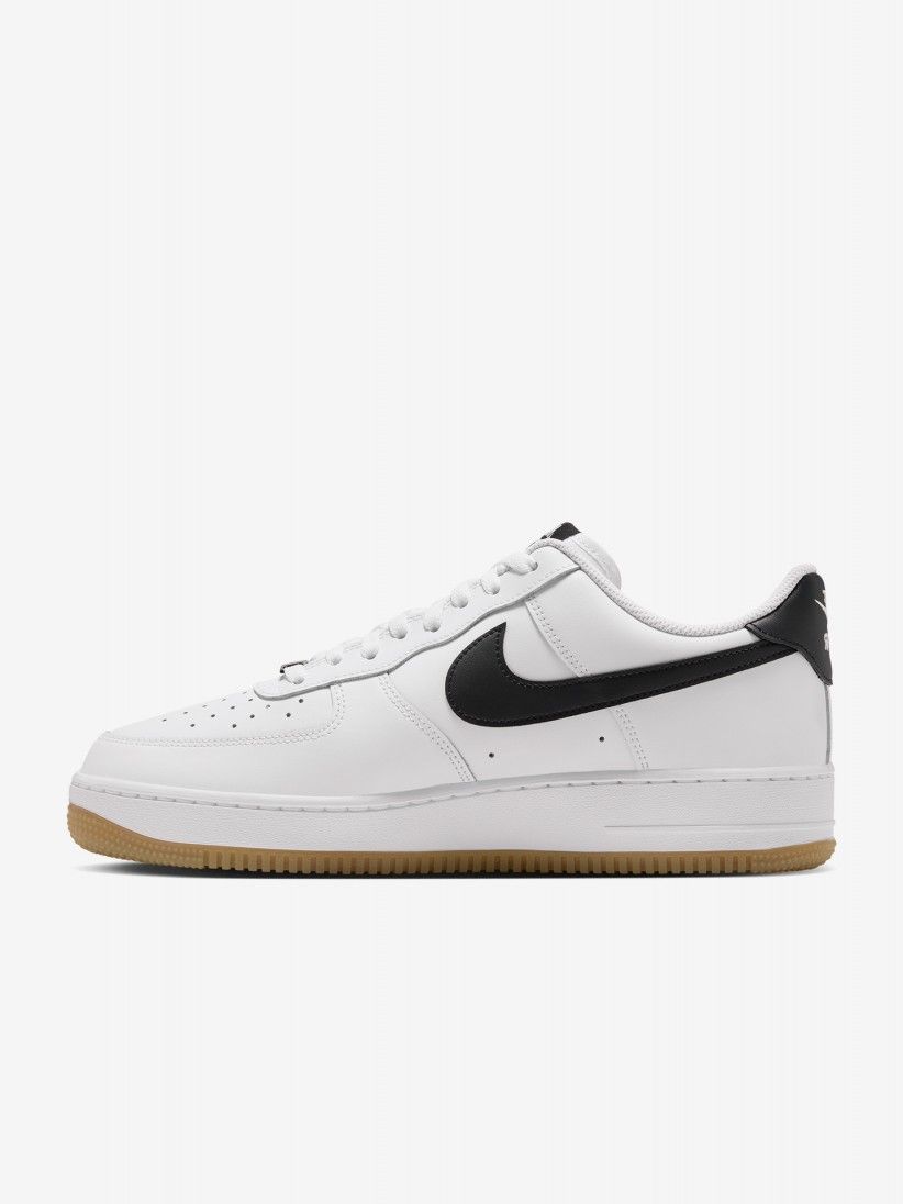 Sapatilhas Nike Air Force 1 07 Brancas e Pretas Para Homem