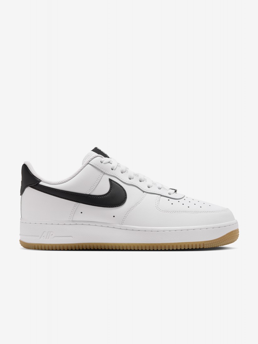 Sapatilhas Nike Air Force 1 07 Brancas e Pretas Para Homem