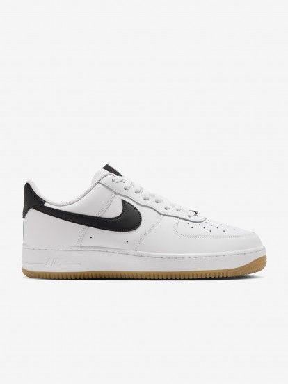 Sapatilhas Nike Air Force 1 07 Brancas e Pretas Para Homem