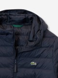 Casaco com Capuz Lacoste de Penas Imperme�vel Azul