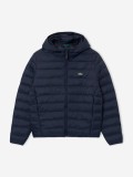 Casaco com Capuz Lacoste de Penas Imperme�vel Azul