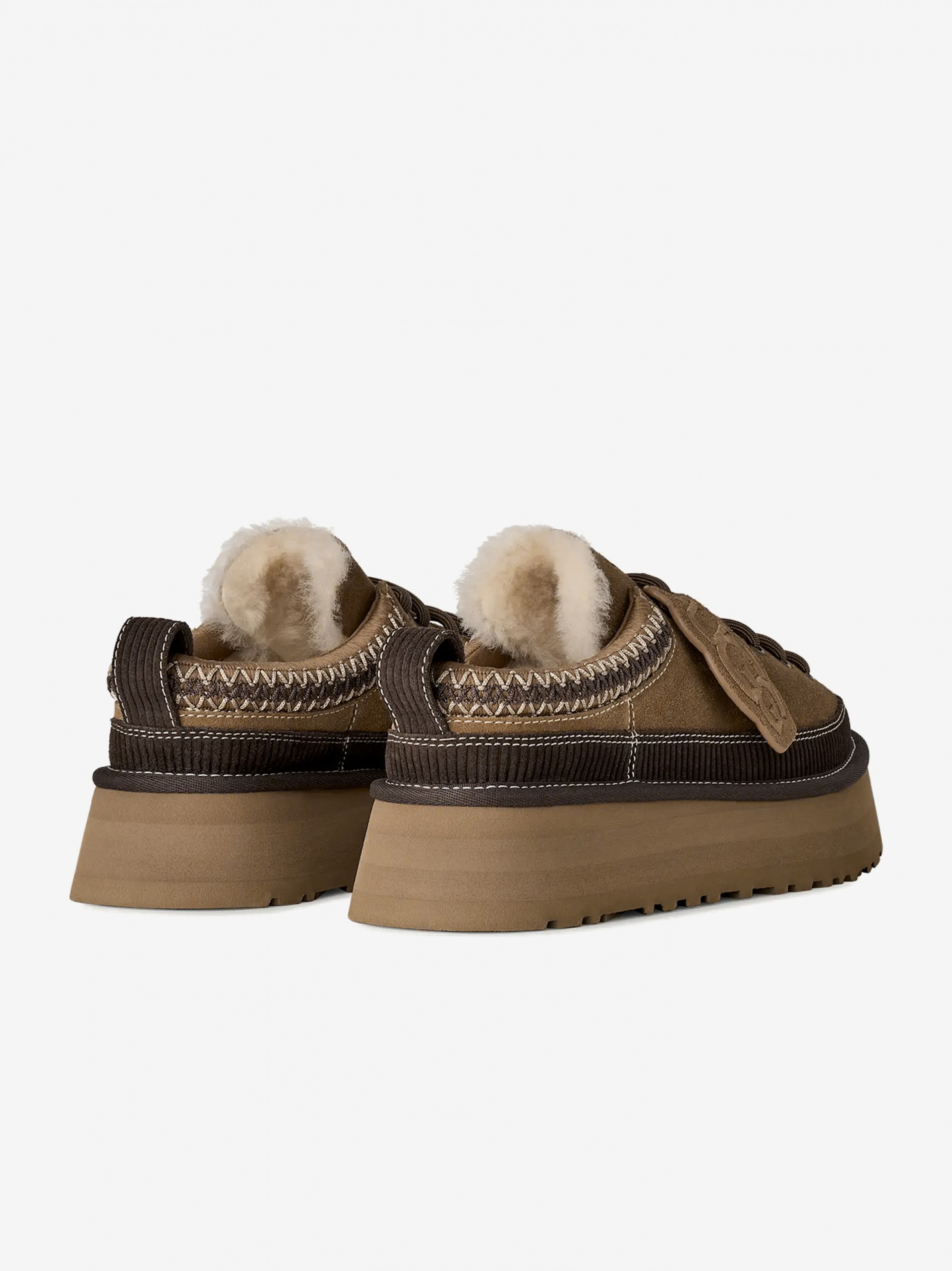 Ugg Heritage Lace-Up Camel and Brown Slippers For Women