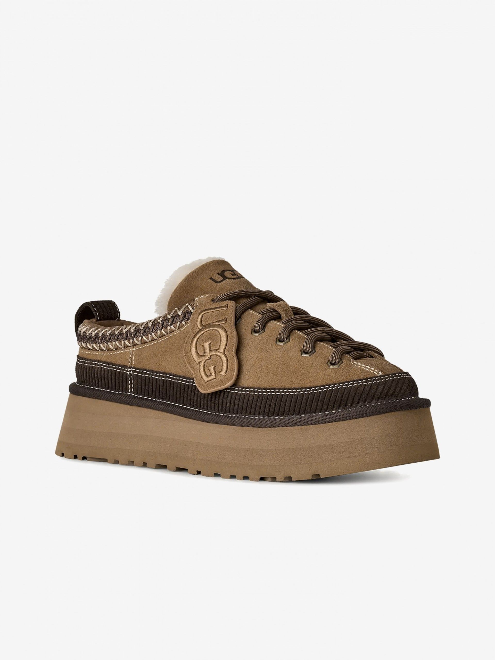 Ugg Heritage Lace-Up Camel and Brown Slippers For Women
