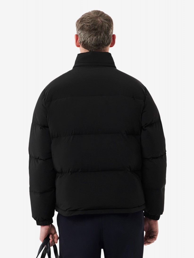 Chaqueta con Capucha Lacoste Acolchada Hidr�fuga Negra