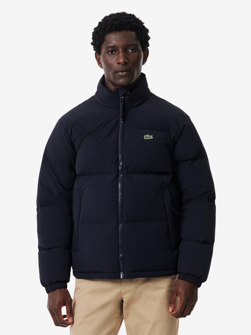 Chaqueta con Capucha Lacoste Acolchada Hidr�fuga Azul
