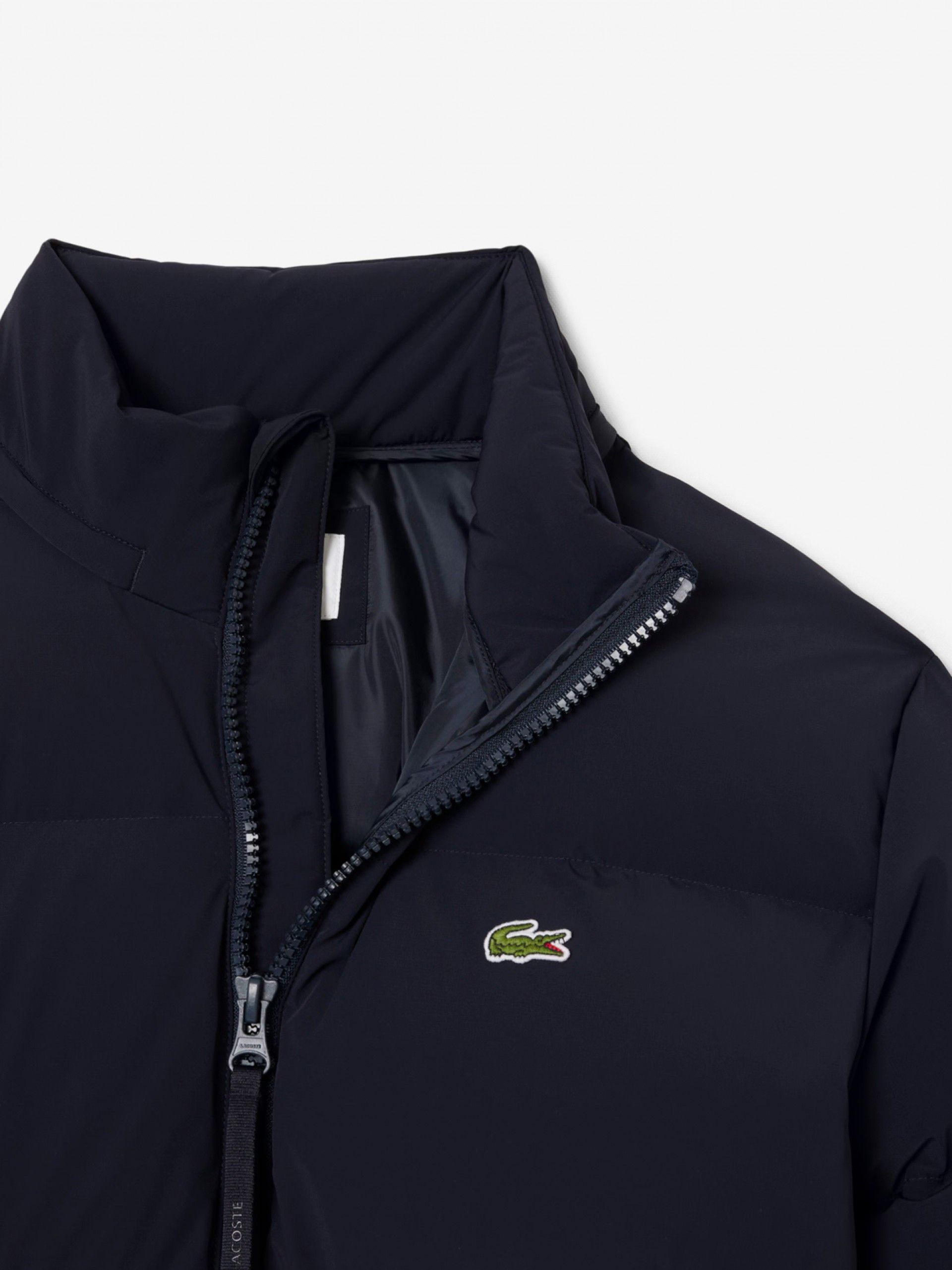 Chaqueta con Capucha Lacoste Acolchada Hidrófuga Azul